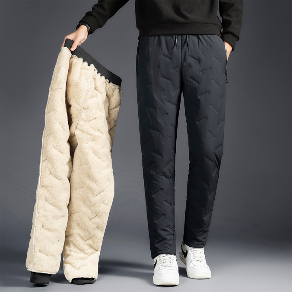 Women's thermal waterproof winter trousers with fleece lining