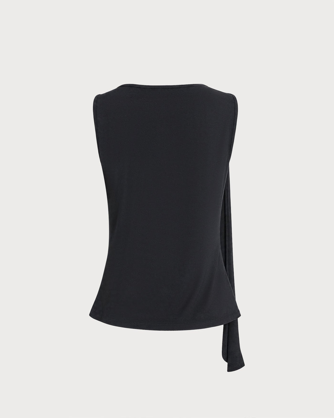 Womens casual knitwear sleeveless wrap top in classic black