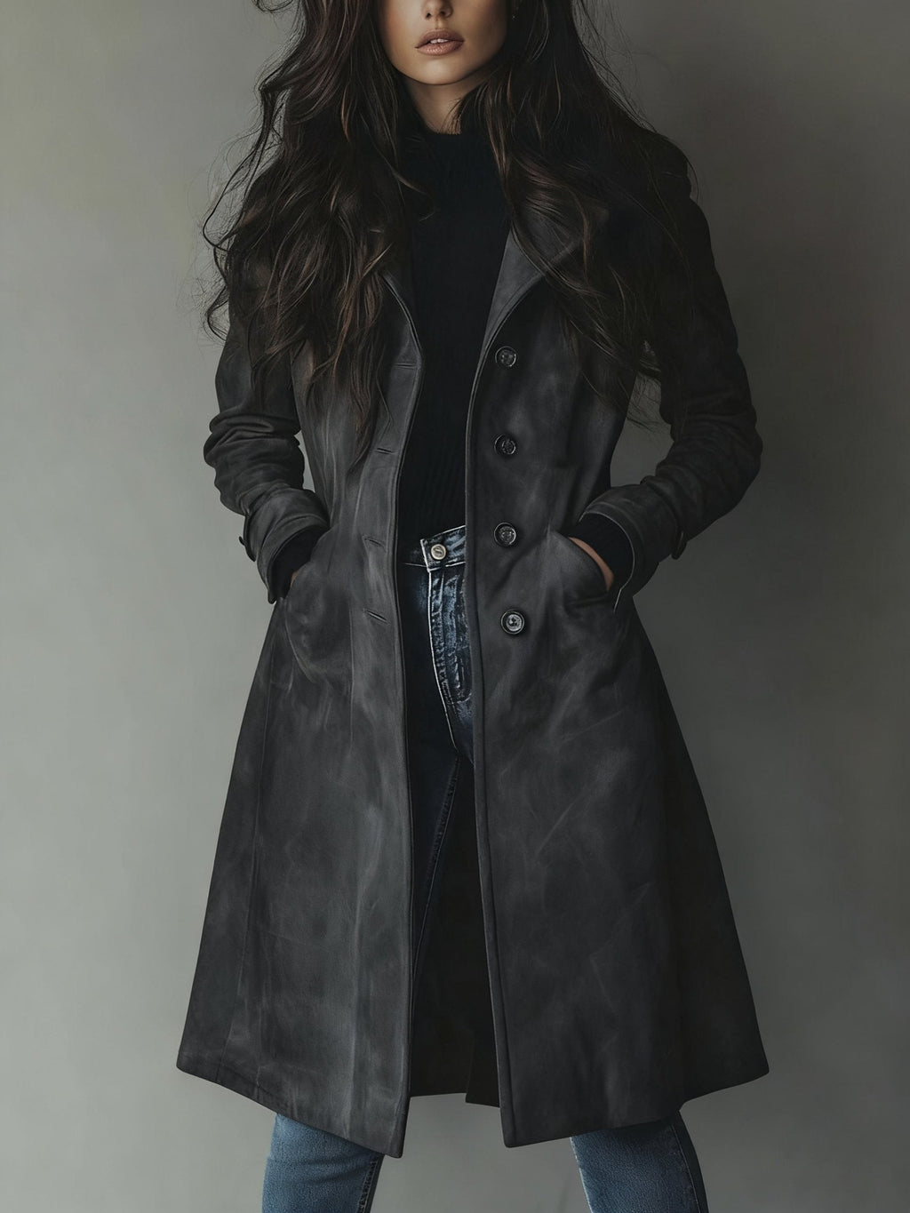 Letty | Women’s Suede Trench Coat