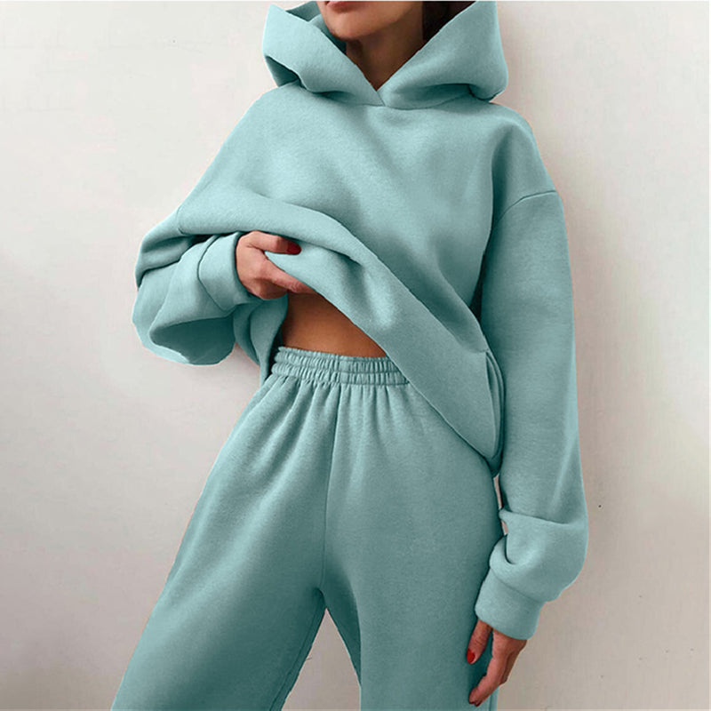 Back view of the casual oversized tracksuit set for women
