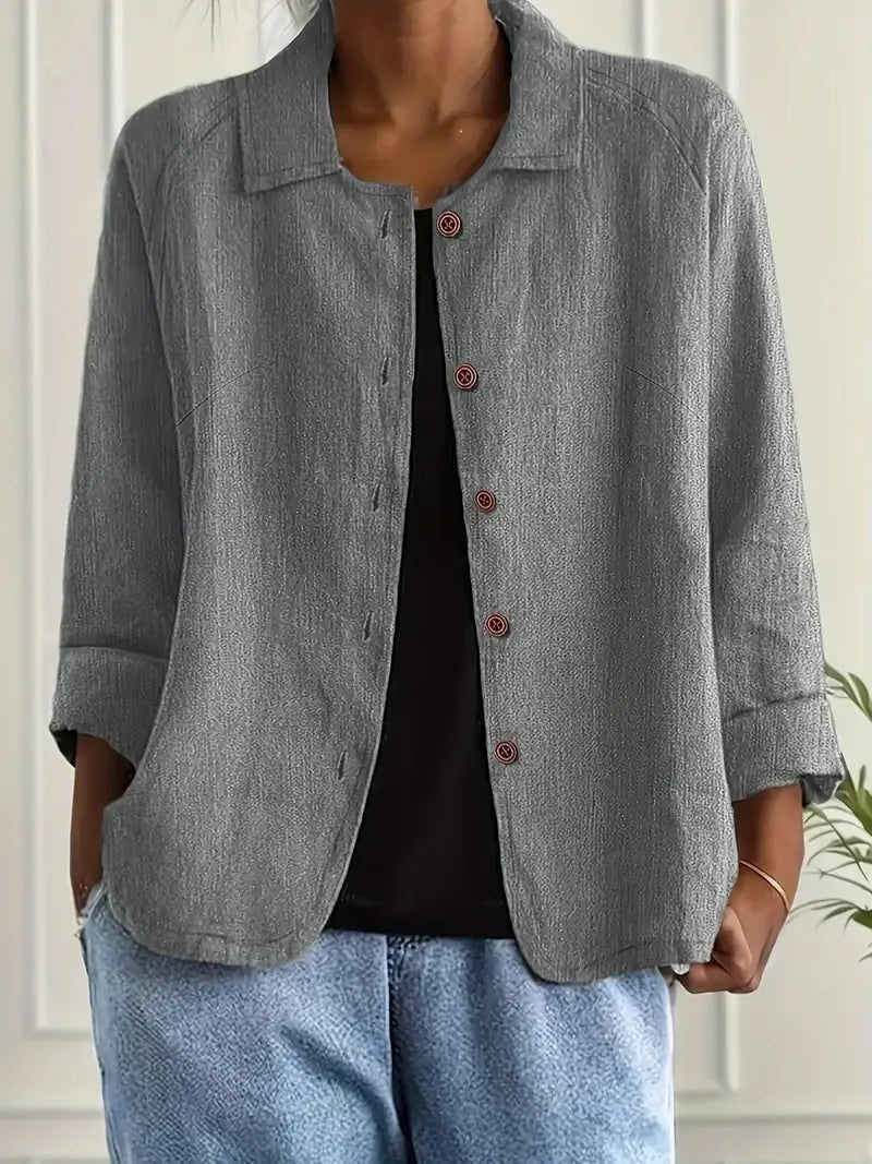 Back view of versatile layering jacket for women's summer fashion