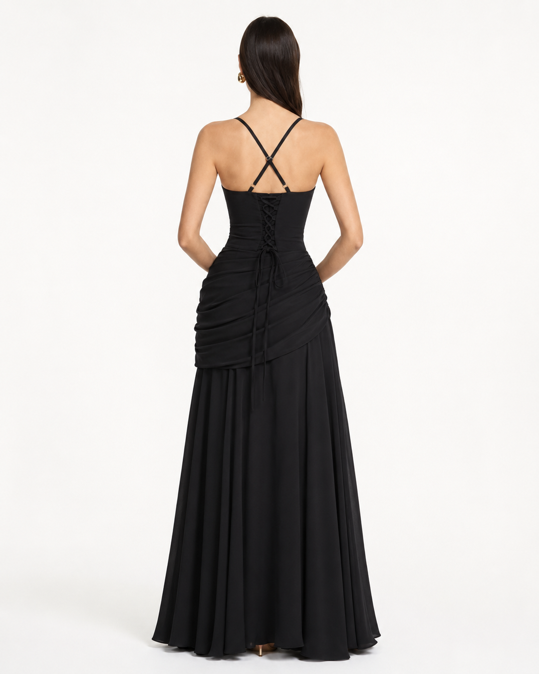 Versatile formal maxi dress showcasing a stylish side drape