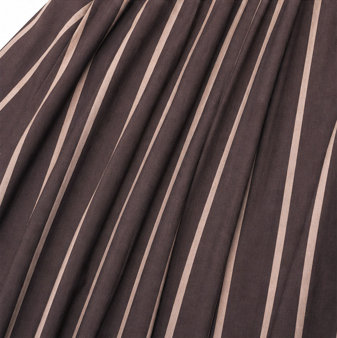 Lifestyle shot of woman in casual striped vacation dress