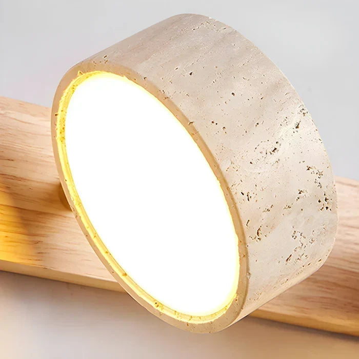 Side profile of the rotatable stone shade modern LED wall lamp