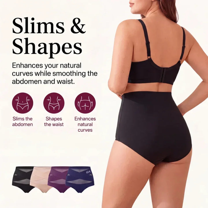 Comparison of nude and black seamless body shaper briefs side by side