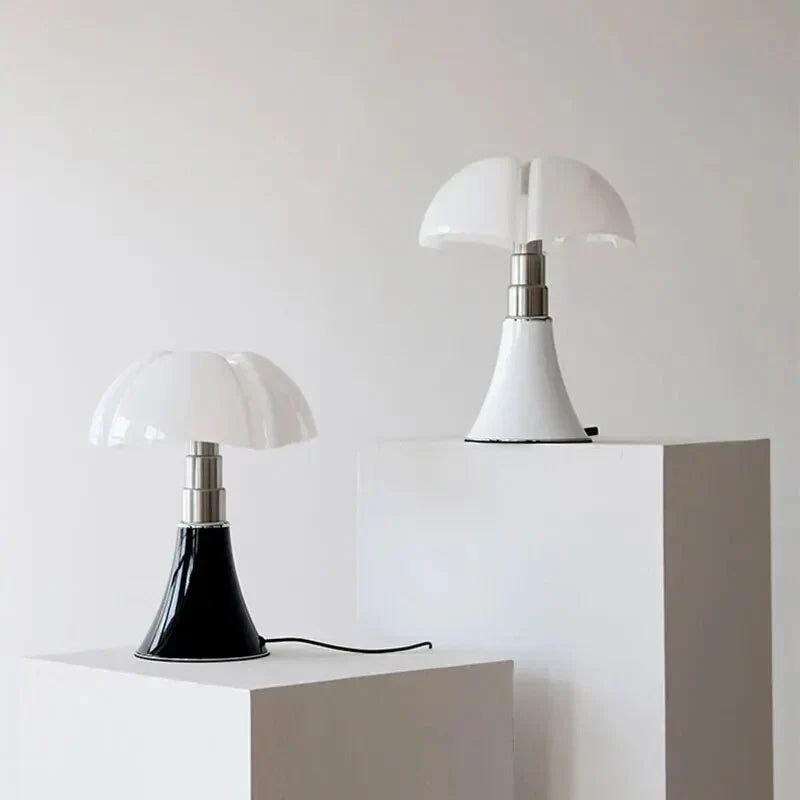 Modern touch lamp with floral design styled as a chic desk light