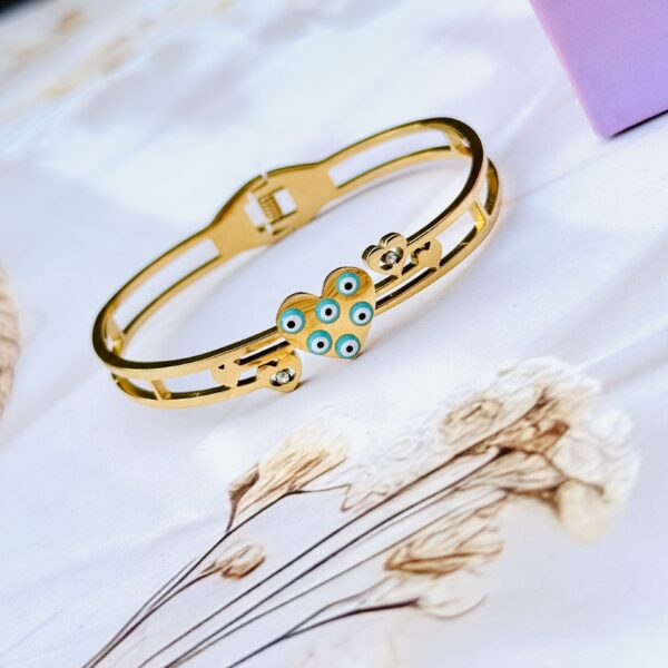 18k Gold-Plated Anti-Tarnish Openable Bracelet-Premium Stainless Steel | Daily Wear | Waterproof