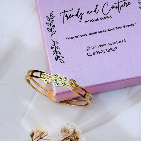 18k Gold-Plated Anti-Tarnish Openable Bracelet-Premium Stainless Steel | Daily Wear | Waterproof - Image 2