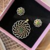 Pendent set AAA AD STONE Emerald Green stone