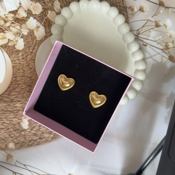 Beautiful Anti tarnish gold plated daily wear Heart earrings
