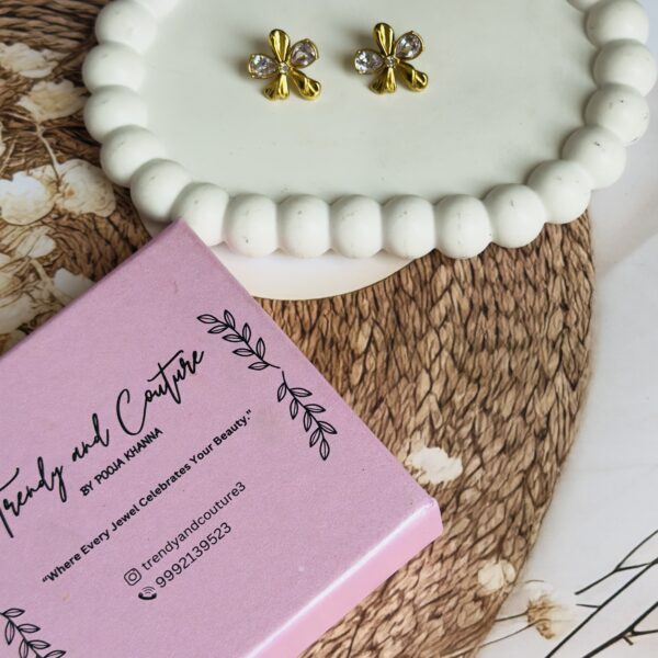 Beautiful Anti tarnish gold plated daily wear Flower earrings - Image 2
