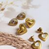 Beautiful Anti tarnish gold plated daily wear Heart earrings - Image 4
