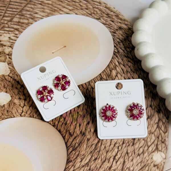 Beautiful Anti tarnish rose gold plated daily wear  earrings - Image 2