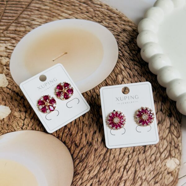 Beautiful Anti tarnish rose gold plated daily wear  earrings - Image 3