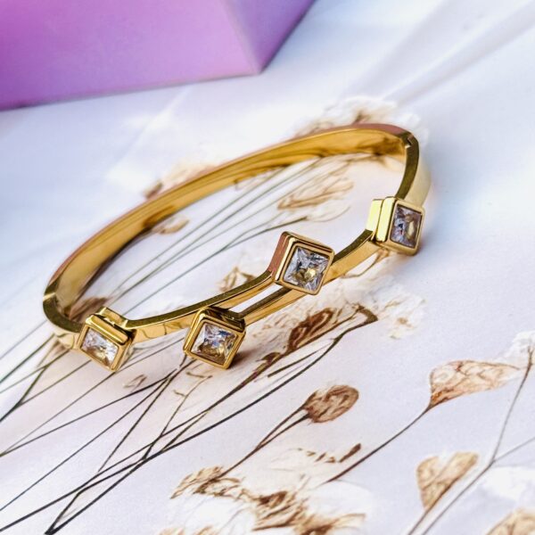 Golden Bracelet diamond shape style  Daily wear - Image 2