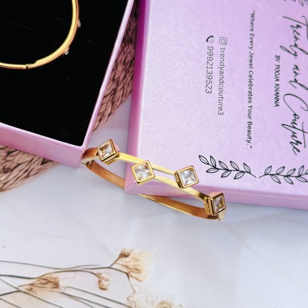 Golden Bracelet diamond shape style  Daily wear