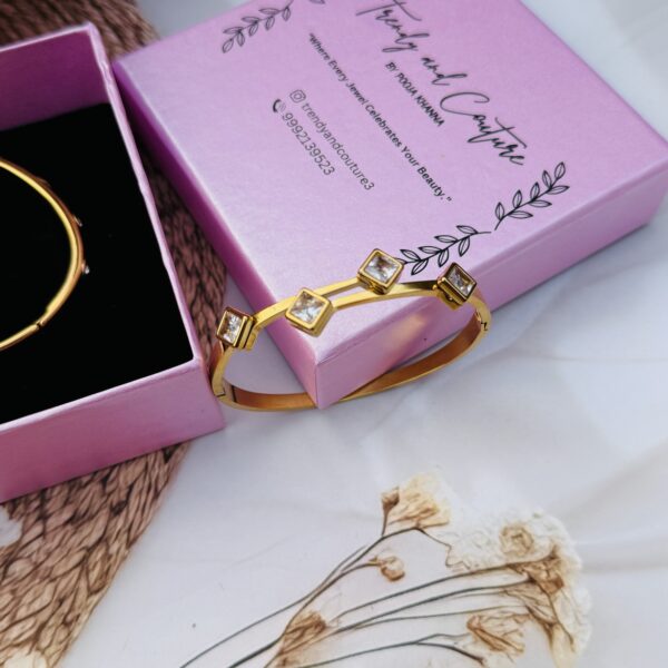 Golden Bracelet diamond shape style  Daily wear - Image 5